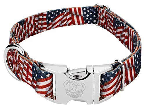 Country Brook Design - Premium Patriotic Tribute Dog Collar - Large