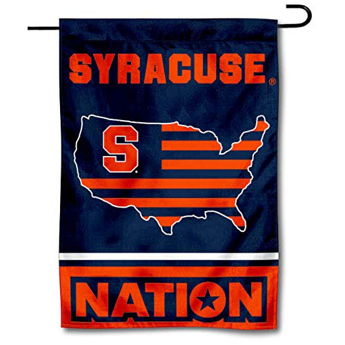 College Flags and Banners Co. Syracuse Orange Garden Flag with USA Stars and Stripes Nation College Flags and Banners Co. Syracuse Orange Garden Flag with USA Stars and Stripes Nation
