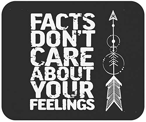 Funny Mousepad Joke Gag Gift - Facts Dont Care About Your Feelings Office Canvas Black Office Poster Mouse Pad Mouse Mat