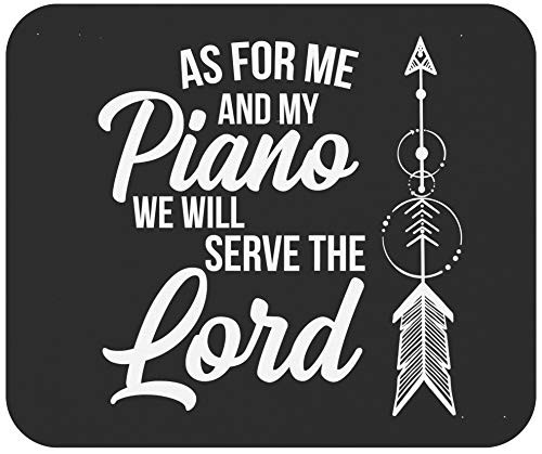 God Jesus Mousepad Christian 9 inch Mousemat Christian Piano Player Design Serve The Lord Pianist Gift Office Poster Funny Computer Mouse mat Mouse Pad