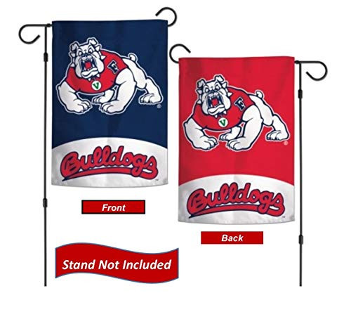Fresno State Bulldogs 12.5  x 18 inch Double Sided Yard and Garden College Banner Flag is Printed in The USA