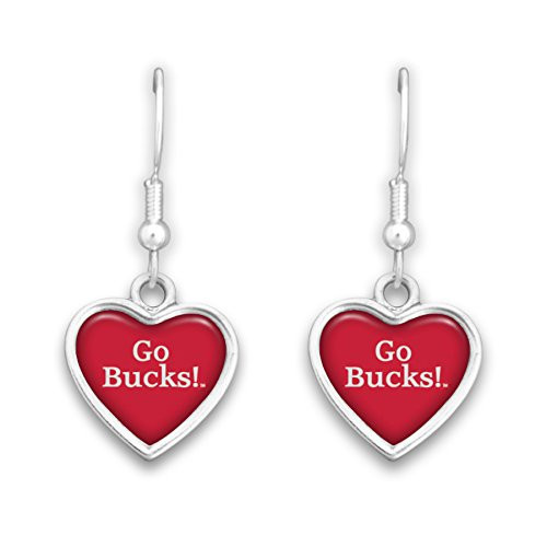 FTH Ohio State Buckeyes Heart Slogan Earrings