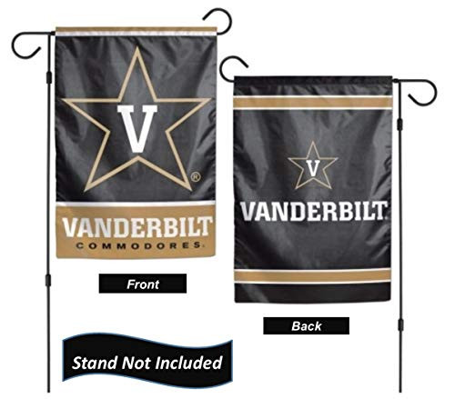 Vanderbilt Commodores 12.5  x 18 inch Double Sided Yard and Garden College Banner Flag is Printed in The USA