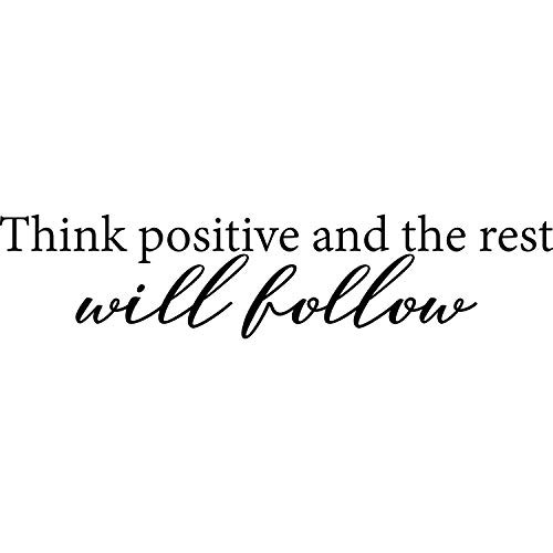 My Vinyl Story Think Positive and The Rest Will Follow Wall Sticker Inspirational Wall Decal Motivational Office Decor Quote Wall Art Vinyl Wall Decal School Classroom Gym Words and Saying