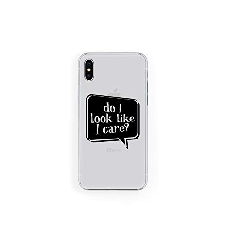 Compatible for iPhone X - Cream Cookies - Ultra Slim Hard Plastic Cover Case - Quotes iPhone Case - Quote - Do I Look Like I Care - Quotes - Fun - Sassy