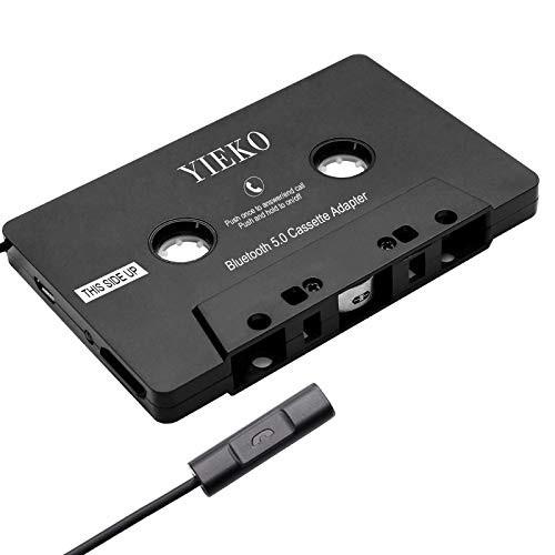 YIEKO Car Audio Cassette Player Adapter Universal Bluetooth 5.0 Cassette Tape to Aux Adapter Receiver for Vintage Car Radios Stereo