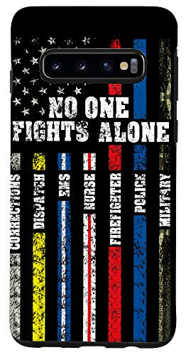 Galaxy S10 AMERICAN Flag Thin Line Police Fire Military Nurse Responder Case