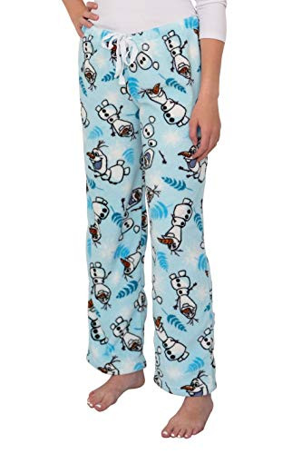 Disney Womens Ultra-Soft Character Plush Drawstring Pajama Pant  Olaf Medium