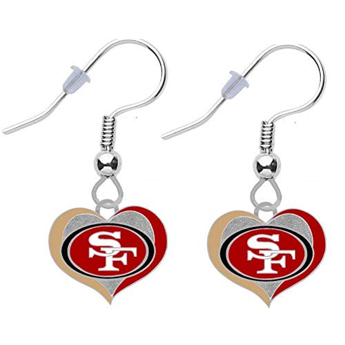 San Francisco Swirl Heart Earrings Pierced