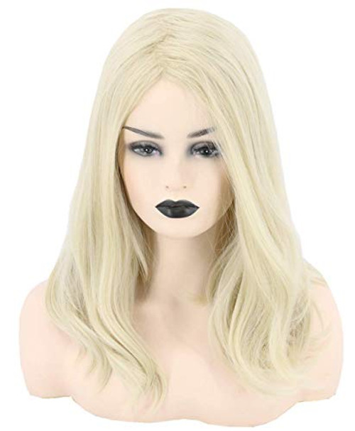 Topcosplay Hair Replacements Wigs Womens Blonde Wig Cosplay Halloween Costume Party Wigs Side Part Free Bangs Topcosplay Hair Replacements Wigs Womens Blonde Wig Cosplay Halloween Costume Party Wigs Side Part Free Bangs