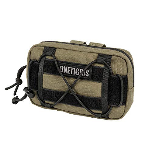 OneTigris EDC Horizontal MOLLE Pouch for Tool Treat Med  1 Pack Coyote Brown
