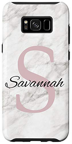 Galaxy S8plus  Savannah Pink Monogram Letter S Girls Personalized Name Case