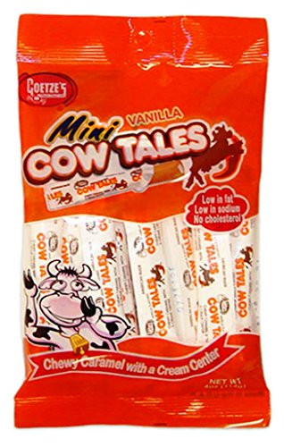 Goetzes Mini Vanilla Cow Tails Caramel Candy 4 Oz  Pack of 6