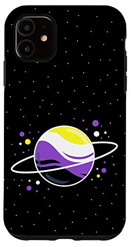 iPhone 11 Nonbinary Outer Space Planet Nonbinary Pride Case