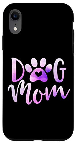 iPhone XR Dog Mom Purple Paw Print Adopt Dont Shop Cute Fur Mama Gift Case