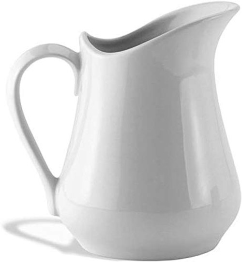 TEOCH Creamer Pitcher with Handle Fine White Porcelain 4-Ounces TEOCH Creamer Pitcher with Handle Fine White Porcelain 4-Ounces