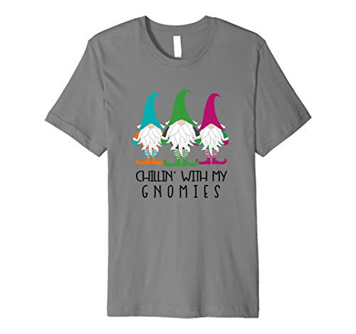 Chillin With My Gnomies Garden Gnome Christmas Lawn Care Premium T-Shirt
