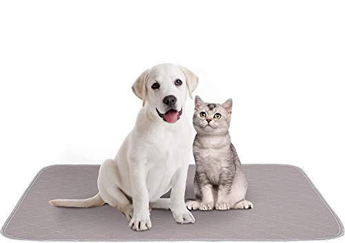 MBJERRY Non-Slip Dogs Training Pee Pads - Machine Washable Reusable Waterproof Cats Pads for Potty Training Whelping Housebreaking for Playpen Crate Kennel  24 inchx36 inch Brown