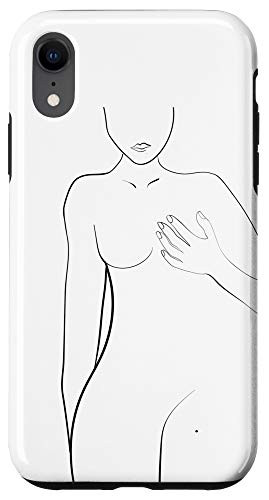 iPhone XR Artsy Aesthetic Female Line Art Case