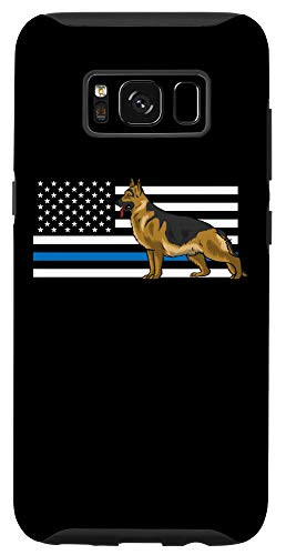 Galaxy S8 K9 Thin Blue Line - German Shepherd Police Dog US Flag Case