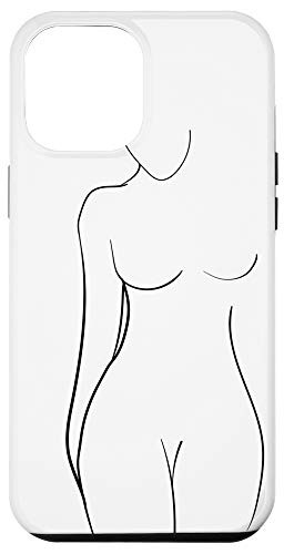 iPhone 12 Pro Max Aesthetic Female Line Art Minimal Case