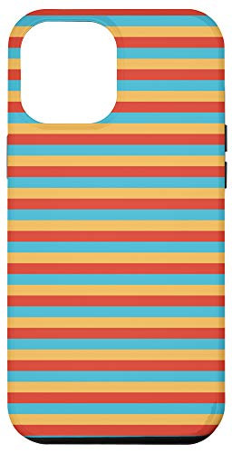 iPhone 12 Pro Max Vintage Lines Pattern Cool 1970s Retro Background Case