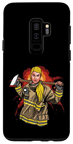 Galaxy S9plus  Firefighter Fire Department Gift - Thin Red Line Firewoman Case