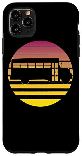 iPhone 11 Pro Max School Bus Driver Retro Sun Design For Bus Driver Case