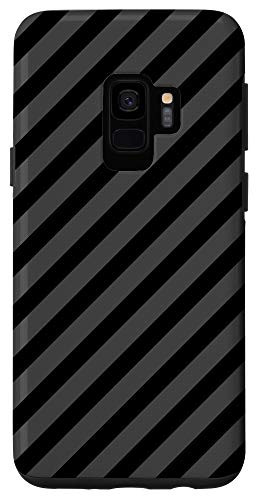 Galaxy S9 Black and Gray Diagonal Lines Gift Case
