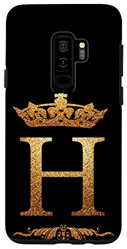 Galaxy S9plus  Crown Phone Case Initial H alphabet mobile cover Letter H Case