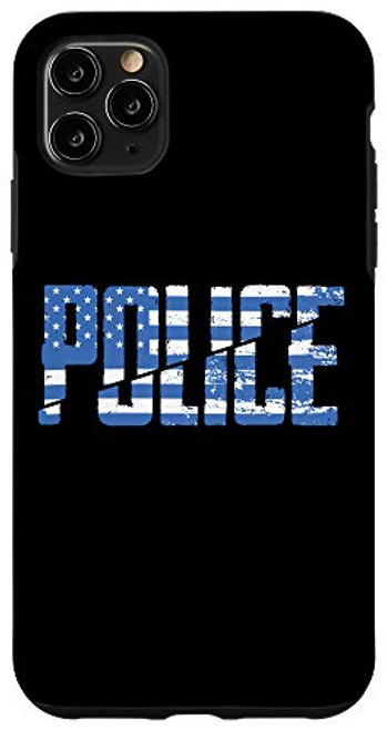 iPhone 11 Pro Max Thin Blue Line Gift - Police Officer US American FLag Case iPhone 11 Pro Max Thin Blue Line Gift - Police Officer US American FLag Case
