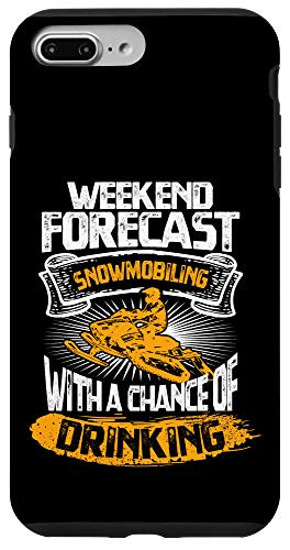 iPhone 7 Plus 8 Plus Snowmobile Gift Snowmobiling With A Chance Of Drinking Case