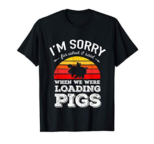 Im Sorry for What I Said When We Were Loading Pigs Sunset T-Shirt