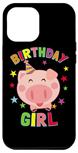 iPhone 12 Pro Max Girl Birthday Pig B-day Party Kids Gift For Girls Cute Piggy Case