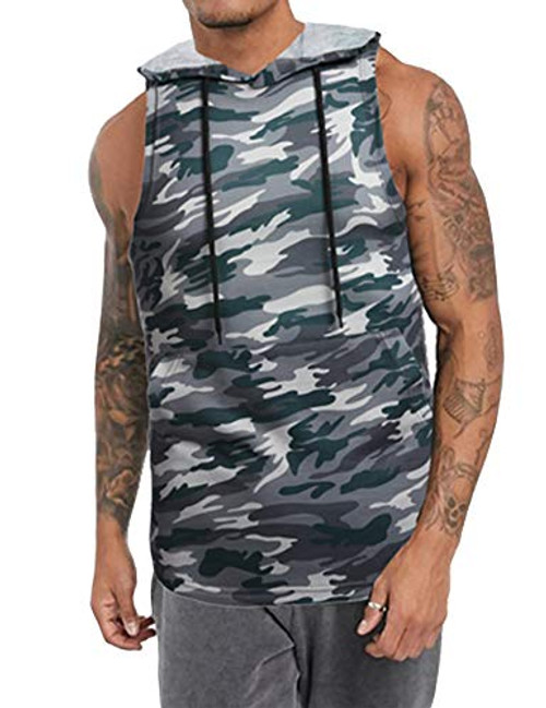 Daupanzees Muscle Shirts for Men Gym for Men Mens Athletic Shirts Muscle Shirts Cotton Tank Tops for Men  Camouflage L