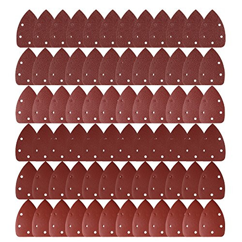 Purture 72 Pcs 140mm Mouse Detail Sander Sandpaper Sander Pads Sanding Sheets Assorted 40 60 80 120 240 Grits Shipping by FBA