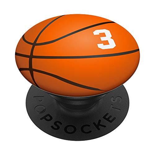 Basketball Player No 3 Jersey Pop Socket Gift PopSockets Grip and Stand for Phones and Tablets