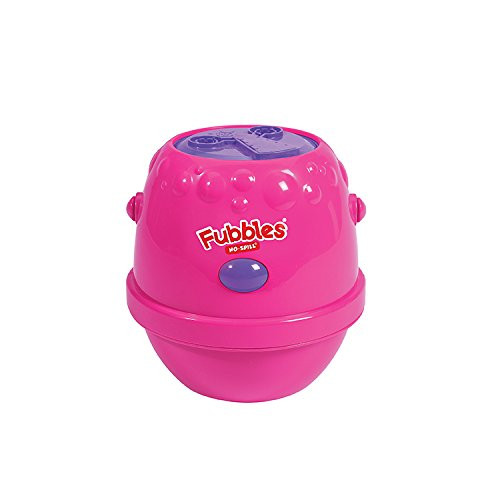 Little Kids Fubbles No-Spill Motorized Bubble Machine in Pink, Includes 4oz Bubble Solution