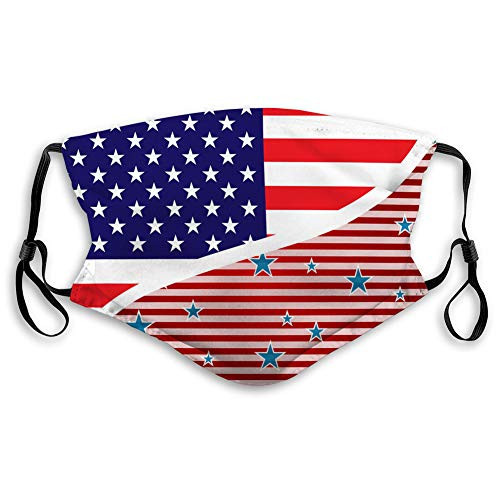 Xunulyn Adjustable Safety Covers for Most People Presidents Day Abstract USA Flag Colors Background Skiing Cover Xunulyn Adjustable Safety Covers for Most People Presidents Day Abstract USA Flag Colors Background Skiing Cover