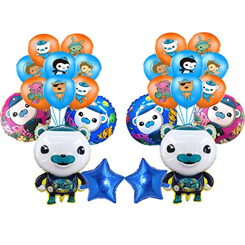 22 Pcs Octonauts Balloons Birthday Party Supplies for Kids Baby Shower Party Decorations