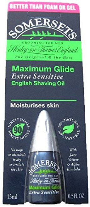 Somersets Extra Sensitive Shaving Oil, 15ml Bottles (2 Pack)