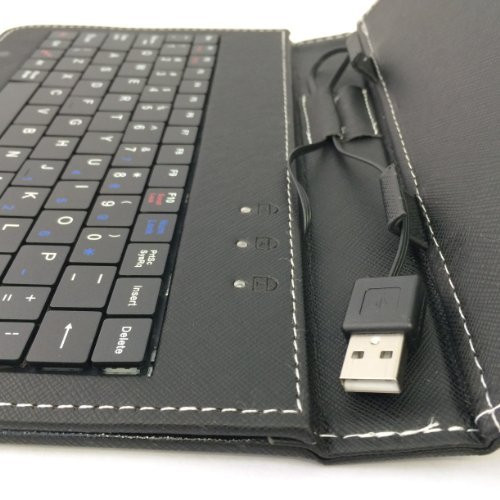SANOXY Wired PU Leather USB Keyboard CASE Cover Stand for Android 9.7 INCH Tablet Universal Tablet PC Leather Case with Keyboard Micro OTG  9.7 inch Tablet USB 2.0 Black