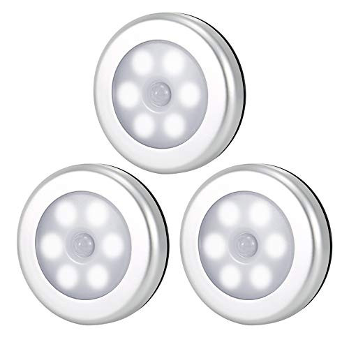 Aslion Motion Sensor Light Closet Light LED Night Light Removable Cupboard Light Motion Sensor Wall Closet Cabinet Wireless Lamp for Wardrobe Closet Hallway Stairs Kitchen 3 6pcs