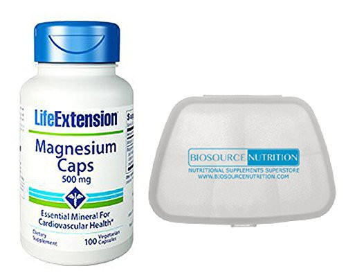 Biosource Nutrition Pocket Pill Pack in Bundle with Life Extension Magnesium 500 mg 100 Vegetarian Capsules Biosource Nutrition Pocket Pill Pack in Bundle with Life Extension Magnesium 500 mg 100 Vegetarian Capsules