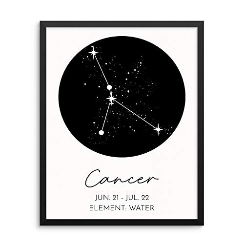 Cancer Zodiac Constellation Art Print Minimalist Horoscope Sign Wall Poster 11x14 UNFRAMED Modern Astrology Artwork for Living Room Bedroom Home Office  Cancer