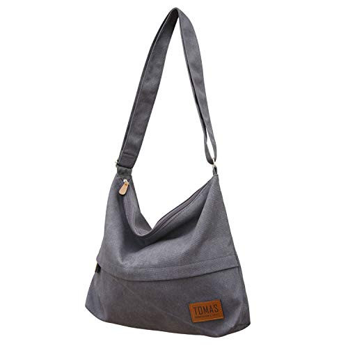 Canvas Bag TOMAS Womens Hobo Handbags Canvas Shoulder Bag Hobo Crossbody Bag Casual Tote Bag Purse Shopping Work Travel Bag