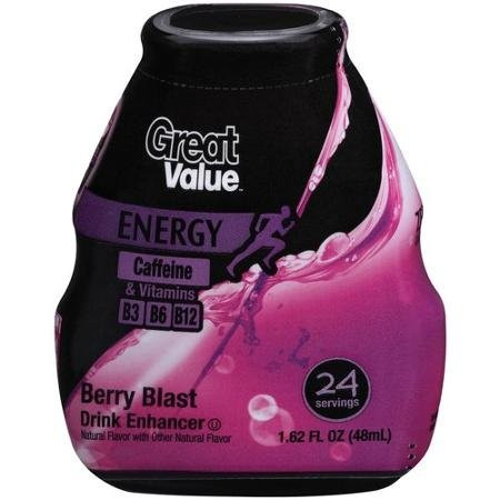 Great Value Energy Berry Blast Drink Enhancer 1.62 Fl Oz  Pack of 3