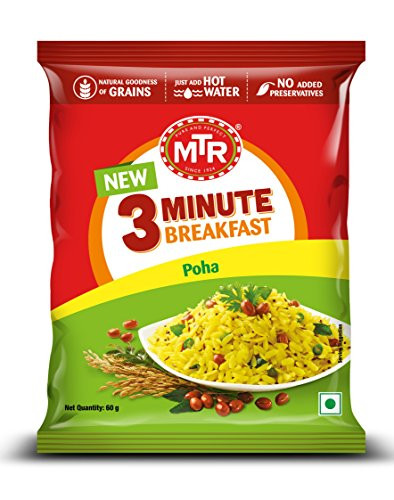 MTR Poha Pouch No Preservatives 100 percent Natural 60g - 2.12Oz