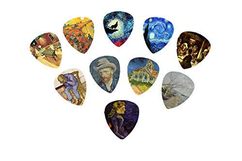 Van Gogh Art Guitar Picks  10 beautiful Picks in a packet