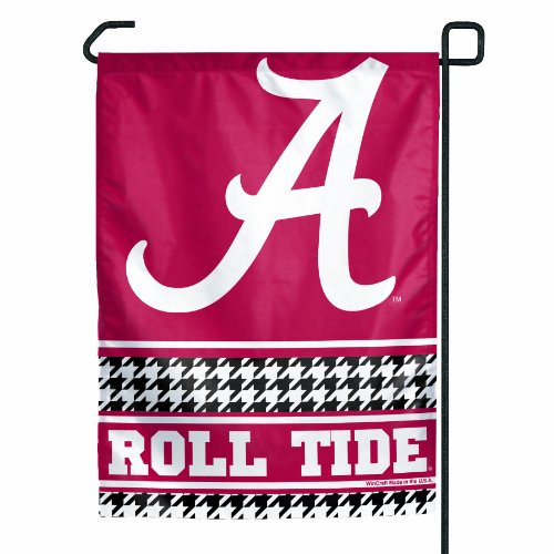 NCAA Alabama Crimson Tide inchHounds-tooth inch Garden Flag NCAA Alabama Crimson Tide inchHounds-tooth inch Garden Flag